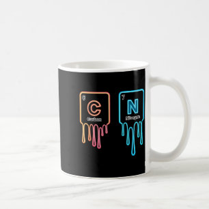Caneca De Café Ciência de Nitrogênio de Carbono Design Diversão A