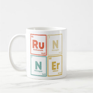 Caneca De Café Ciência dos Runner Periódicos da Maratona de Mesas