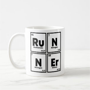 Caneca De Café Ciência dos Runner Periódicos da Maratona de Mesas