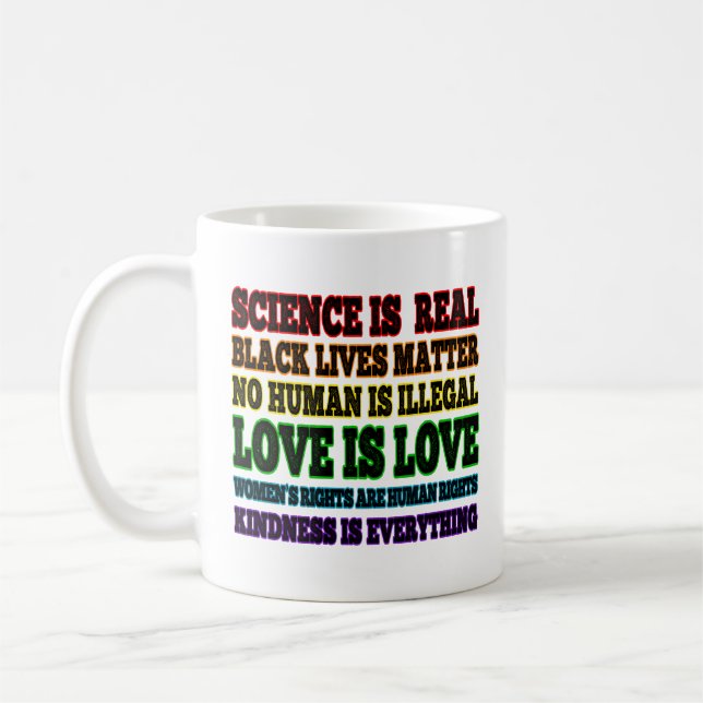 Caneca De Café Ciência é a verdadeira vida negra (Esquerda)