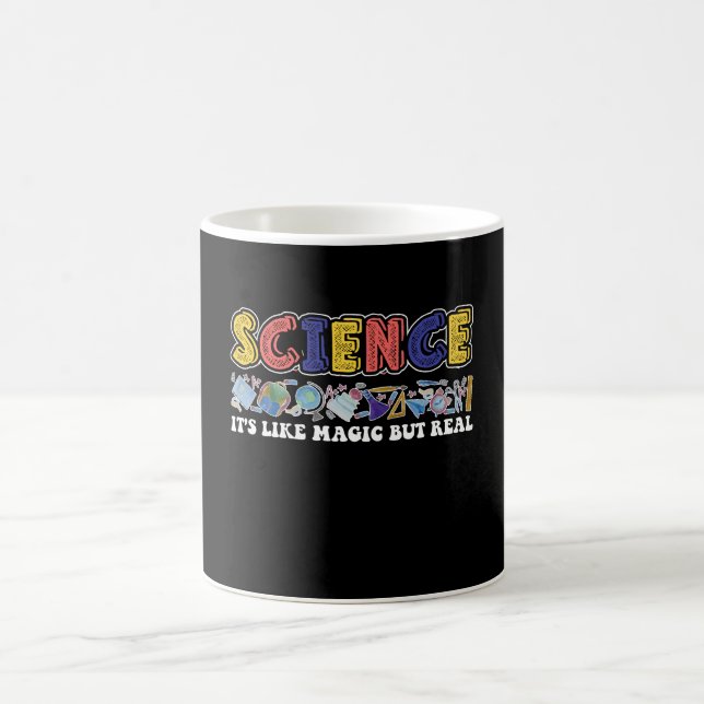 Caneca De Café Ciência É como Magia, mas Cientista Real (Centro)