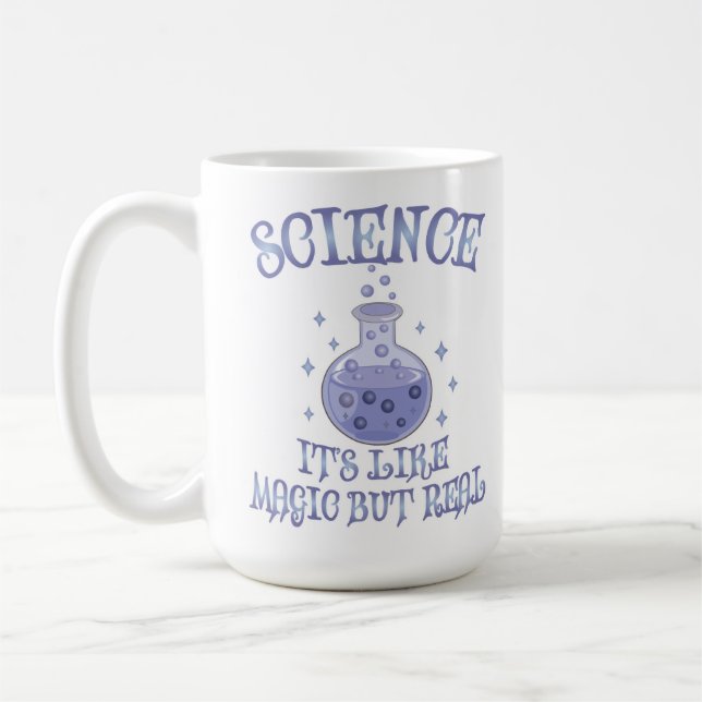 Caneca De Café Ciência - É como Magia, mas Real (Esquerda)