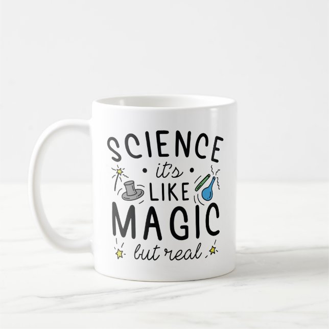 Caneca De Café Ciência É Magia Mas Real (Esquerda)