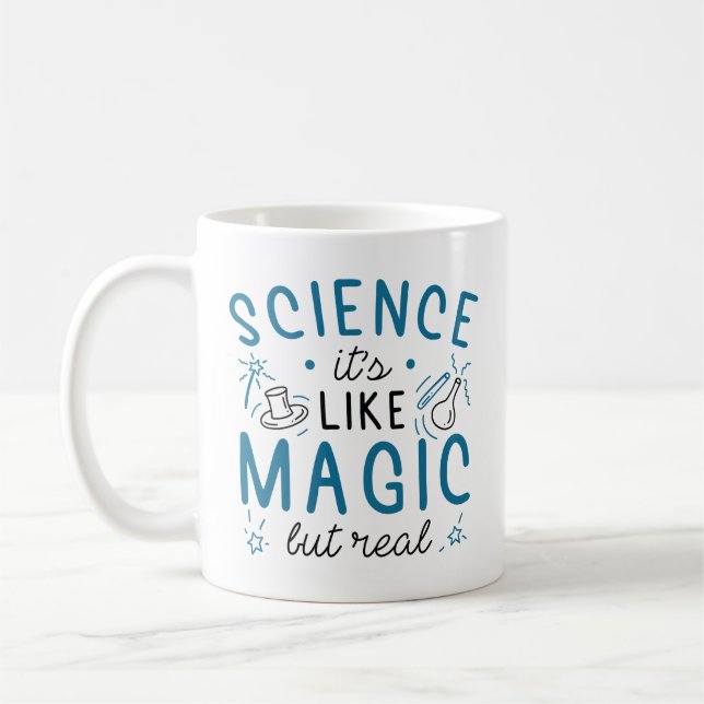 Caneca De Café Ciência É Magia Mas Real (Esquerda)