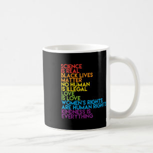 Caneca De Café Ciência é real Black Lives Rainbow Lgbt Pride Blm