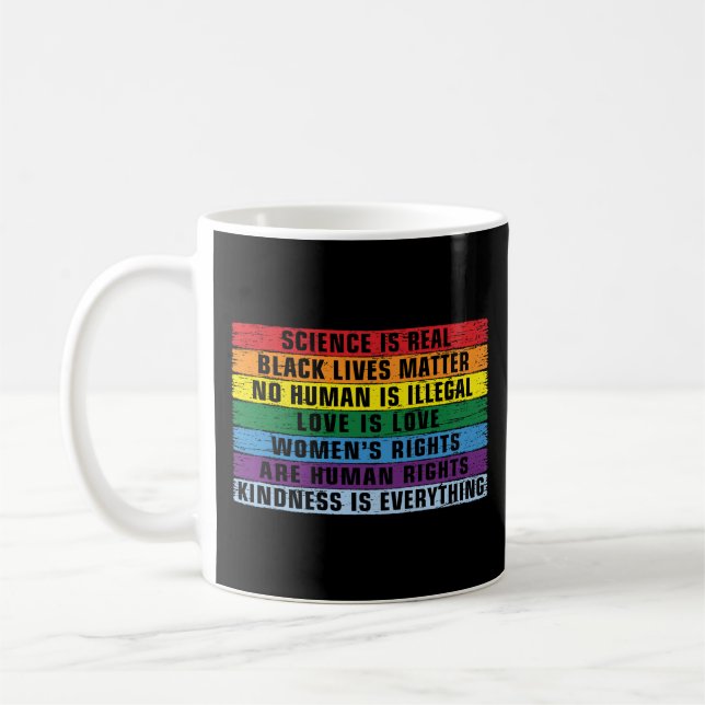 Caneca De Café Ciência é real, vida negra é importante (Esquerda)