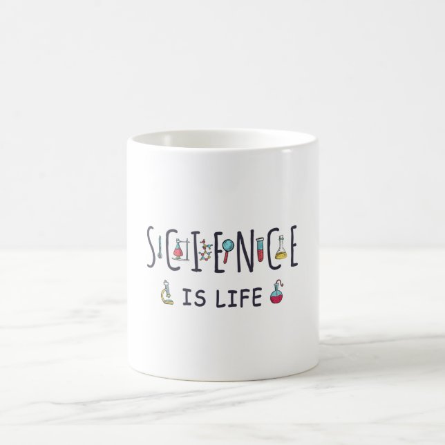 Caneca De Café Ciência é vida (Centro)