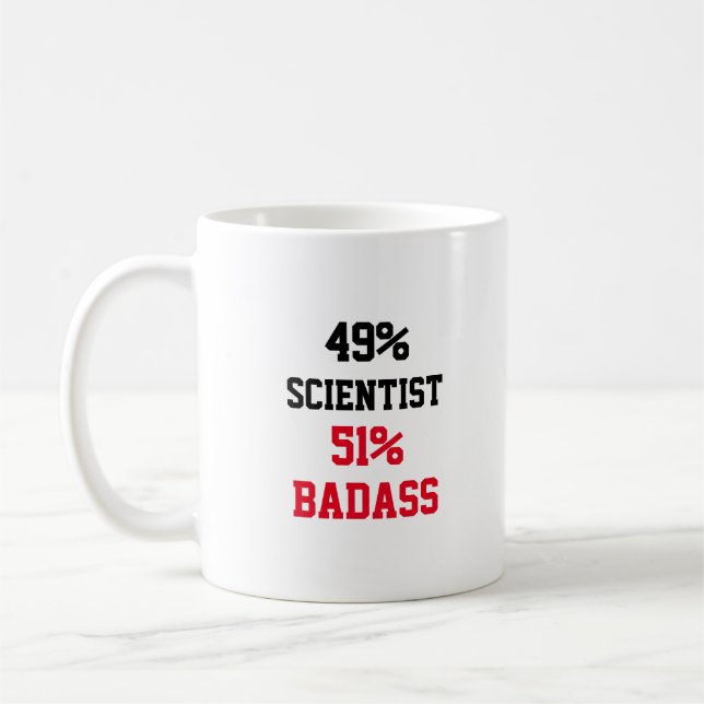 Caneca De Café Cientista Badass (Esquerda)