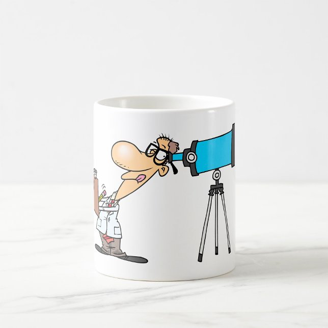 Caneca De Café Cientista com Telescope Astronomy Science Humor (Criador carregado)