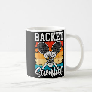 Caneca De Café Cientista de Raquete - Jogador de Badminton Atleta