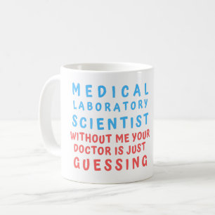 CANECA DE CAFÉ CIENTISTA DO LABORATÓRIO MÉDICO SEM MIM SEU DOC