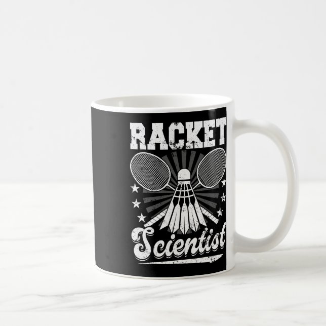 Caneca De Café Cientista em Racket - Atleta do Jogador de Badmint (Direita)