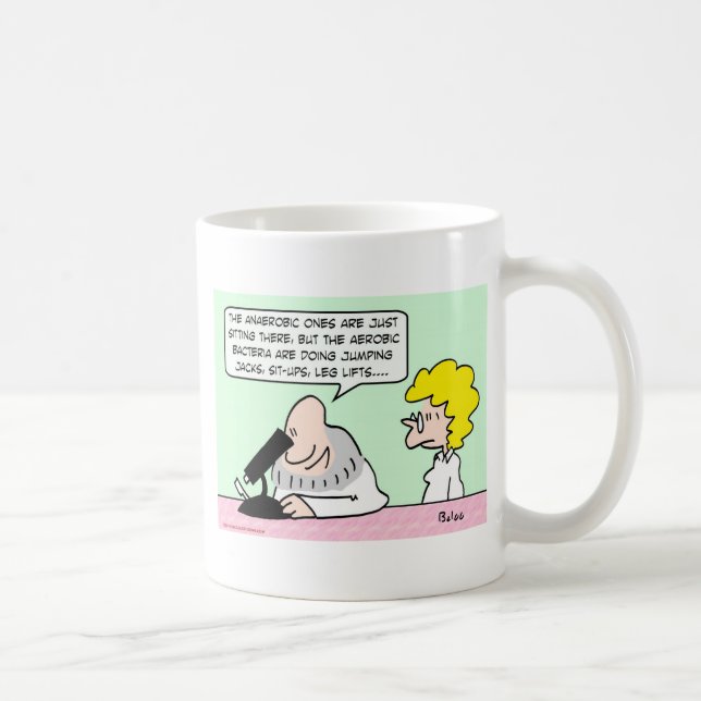 Caneca De Café cientistas aeróbios das bactérias anaeróbicas (Direita)
