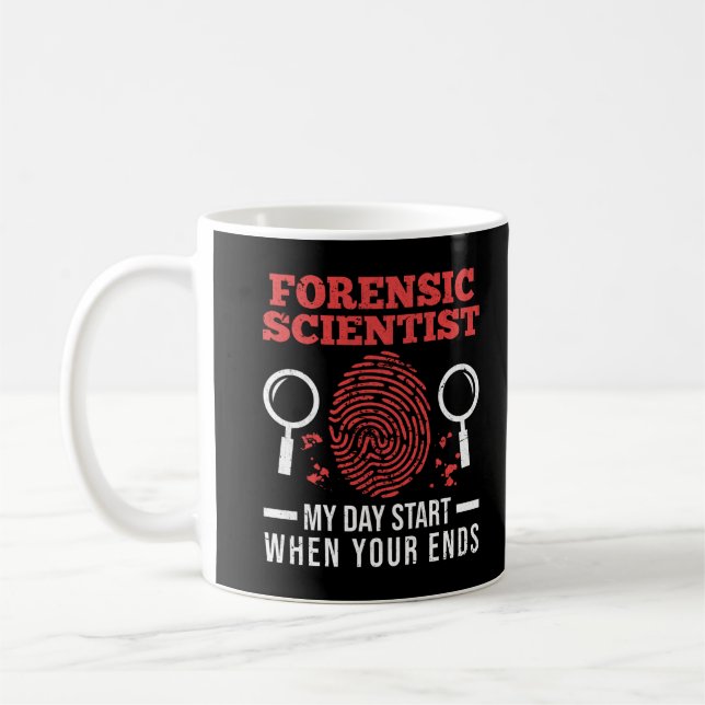 Caneca De Café Cientistas forenses do Forense Science Investigato (Esquerda)