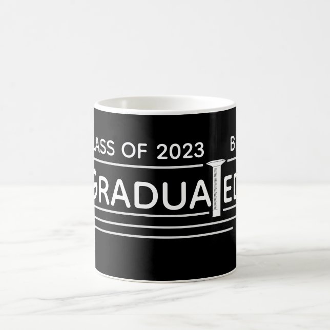 Caneca De Café Cilindro de Mensagens Personalizadas "Graduado" co (Centro)