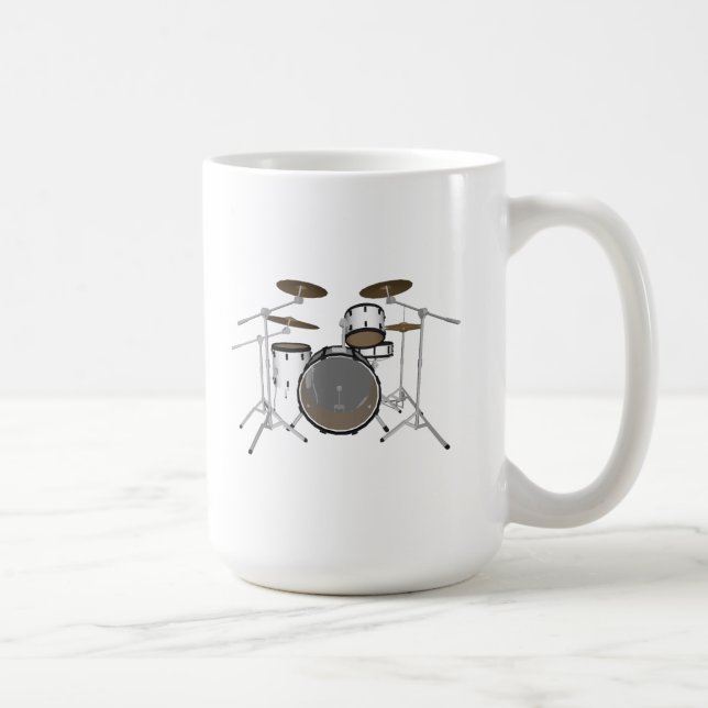 Caneca De Café Cilindros: Jogo branco do cilindro: modelo 3D: (Direita)