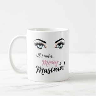 Caneca De Café cílios, maquiagem, rímel, presente para meninas