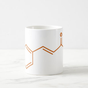 Caneca De Café Cinamaldeído Cinamaldeído Fórmula Química Molecula