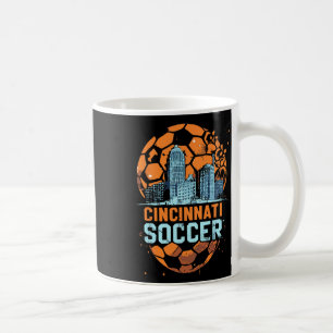 Caneca De Café Cincinnati Cidade do Futebol Silhueta Urbana Cool