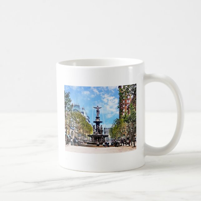 Caneca De Café Cincinnati OH - Fonte Tyler-Davidson c1906 (Direita)