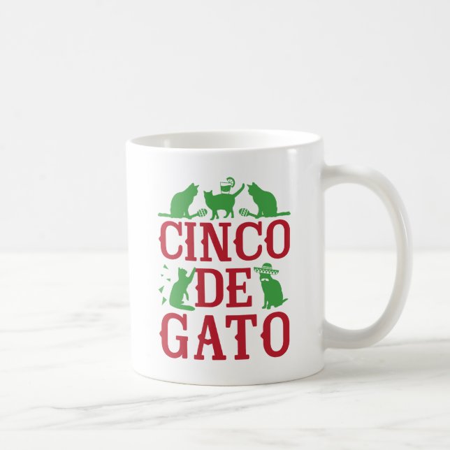 Caneca De Café Cinco De Gato (Direita)