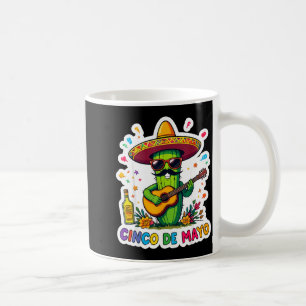 Caneca De Café Cinco de maio cacto mexicano óculos engraçadoCinco
