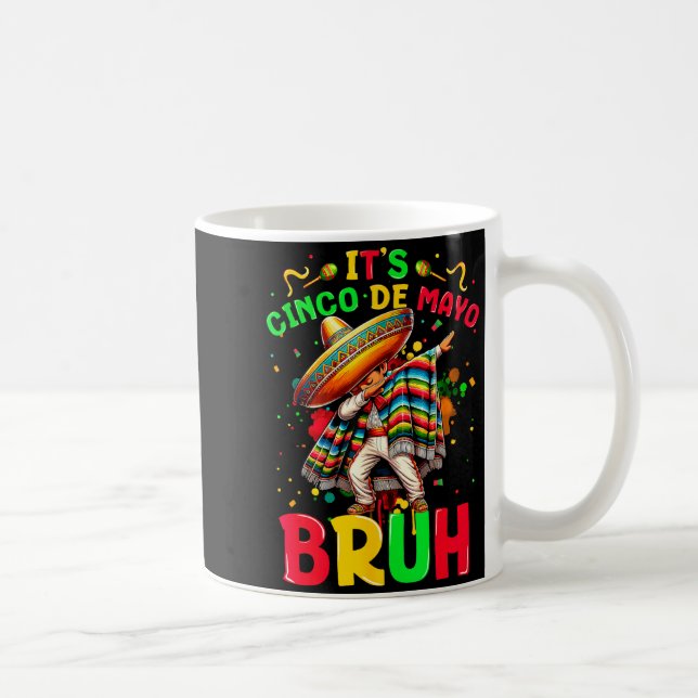 Caneca De Café Cinco de maio mano fazendo dab mexicano chapéu (Direita)