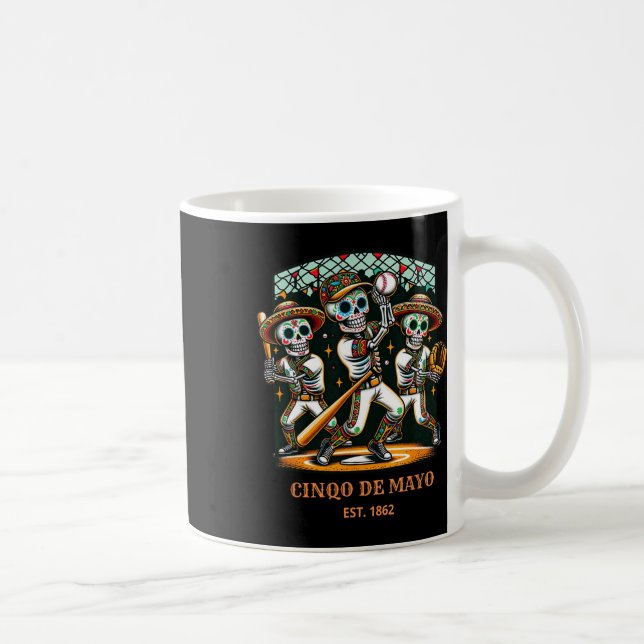 Caneca De Café Cinco De Mayo Bysebyll Skeletons (Direita)