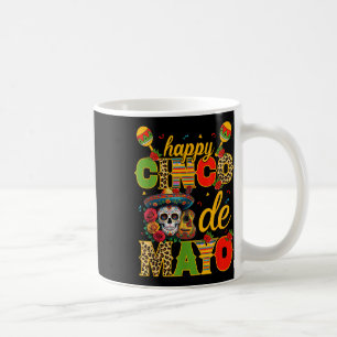 Caneca De Café Cinco De Mayo Crânio Mexicano Fiesta Costume 5 De