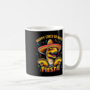 Caneca De Café Cinco De Mayo Dinosaur Holding Taco Lets Fiesta Tr