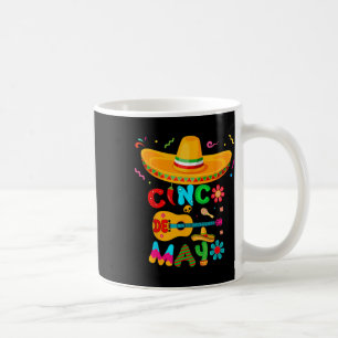 Caneca De Café Cinco De Mayo Guitarra Mexicana Cacto Para Homens 