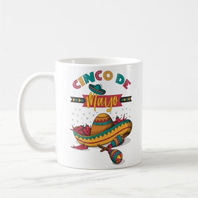 Caneca De Café Cinco de Mayo Ilustração, 2/1 (Esquerda)