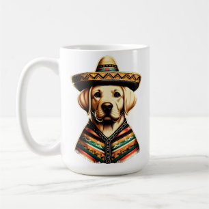 Caneca De Café Cinco de Mayo Labrador Retriever Poncho Sombrero