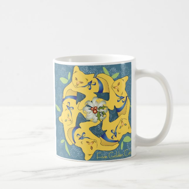 Caneca De Café Cinco Gatos Ouros... Comemorações (Direita)