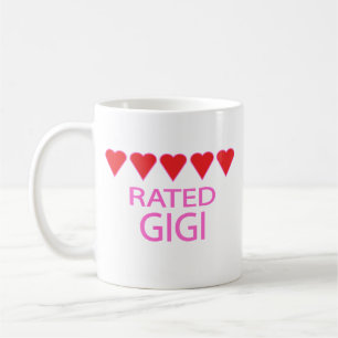 Caneca De Café Cinco Gigi de coração