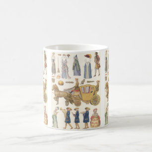 Caneca De Café Cinderela, Brinquedos de Papel Antigos Vitorianos