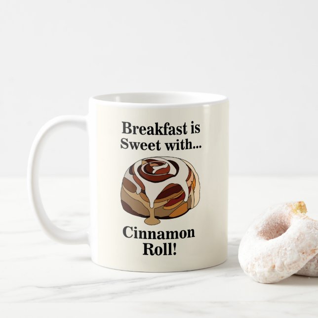 Caneca De Café Cinnamon Roll Sweet Bun Paery (Com Donut)