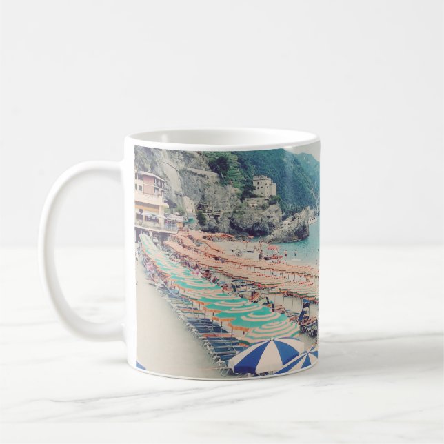 Caneca De Café Cinque Terre Italy Fun Beach Scenic Foto do Viagem (Esquerda)