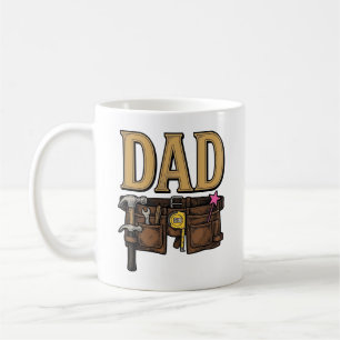 Caneca De Café Cinto de Ferramentas do Papai Vintage Dia dos Pais
