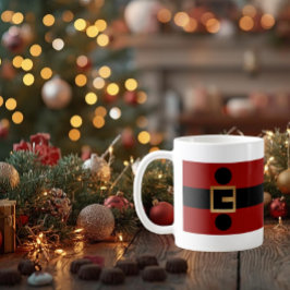 Caneca De Café Cinto de Natal Santa – Presente Festivo de Férias