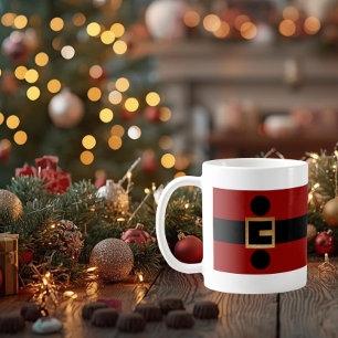 Caneca De Café Cinto de Natal Santa – Presente Festivo de Férias