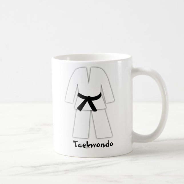Caneca De Café Cinturão negro do karaté de Taekwondo (Direita)