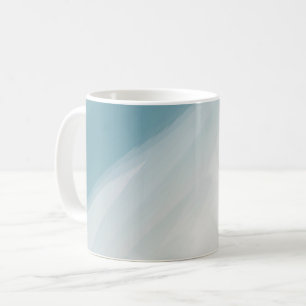 Caneca De Café Cinza azul e gradiente bege. 