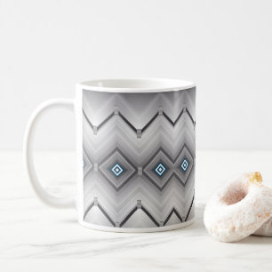 Caneca De Café Cinza Black White Mug