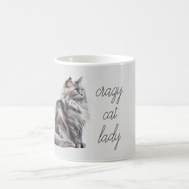 Caneca De Café Cinza Cat (Centro)