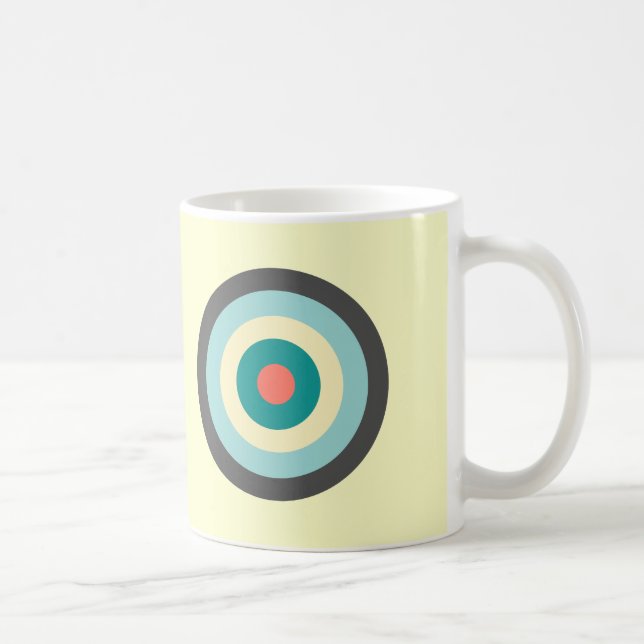 Caneca De Café Cinza Combination Bullseye (Direita)