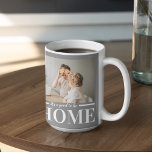 Caneca De Café Cinza de Foto Moderna É bom ser presente por aspas<br><div class="desc">Cinza de Foto Moderna É bom ser presente por aspas domésticas</div>