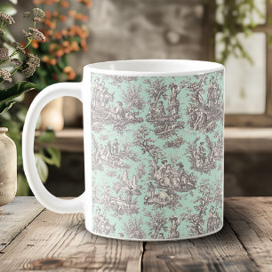 Caneca De Café Cinza de hortelã-da-índia Elegante
