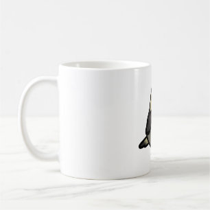 Caneca De Café Cinza e creme de mascarado preto Chubby