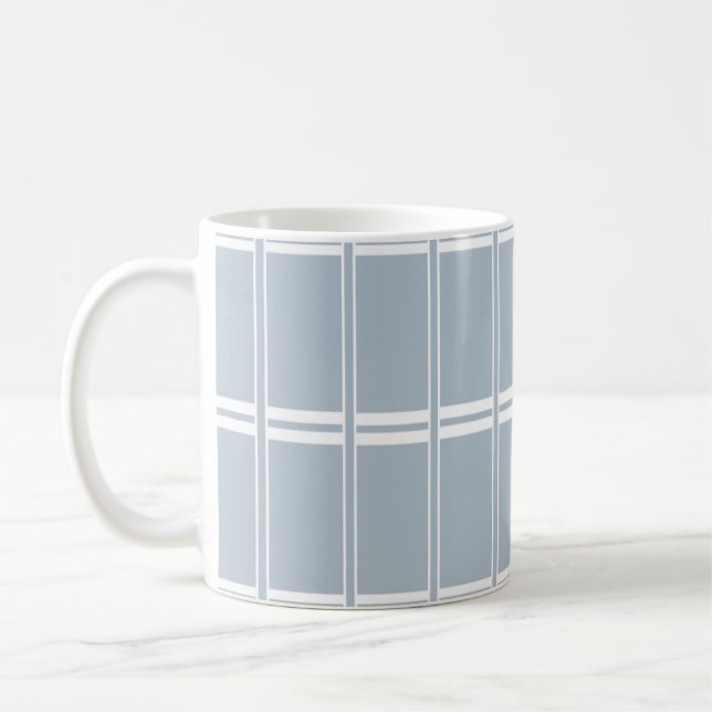 Caneca De Café Cinza e padrão branco (Esquerda)